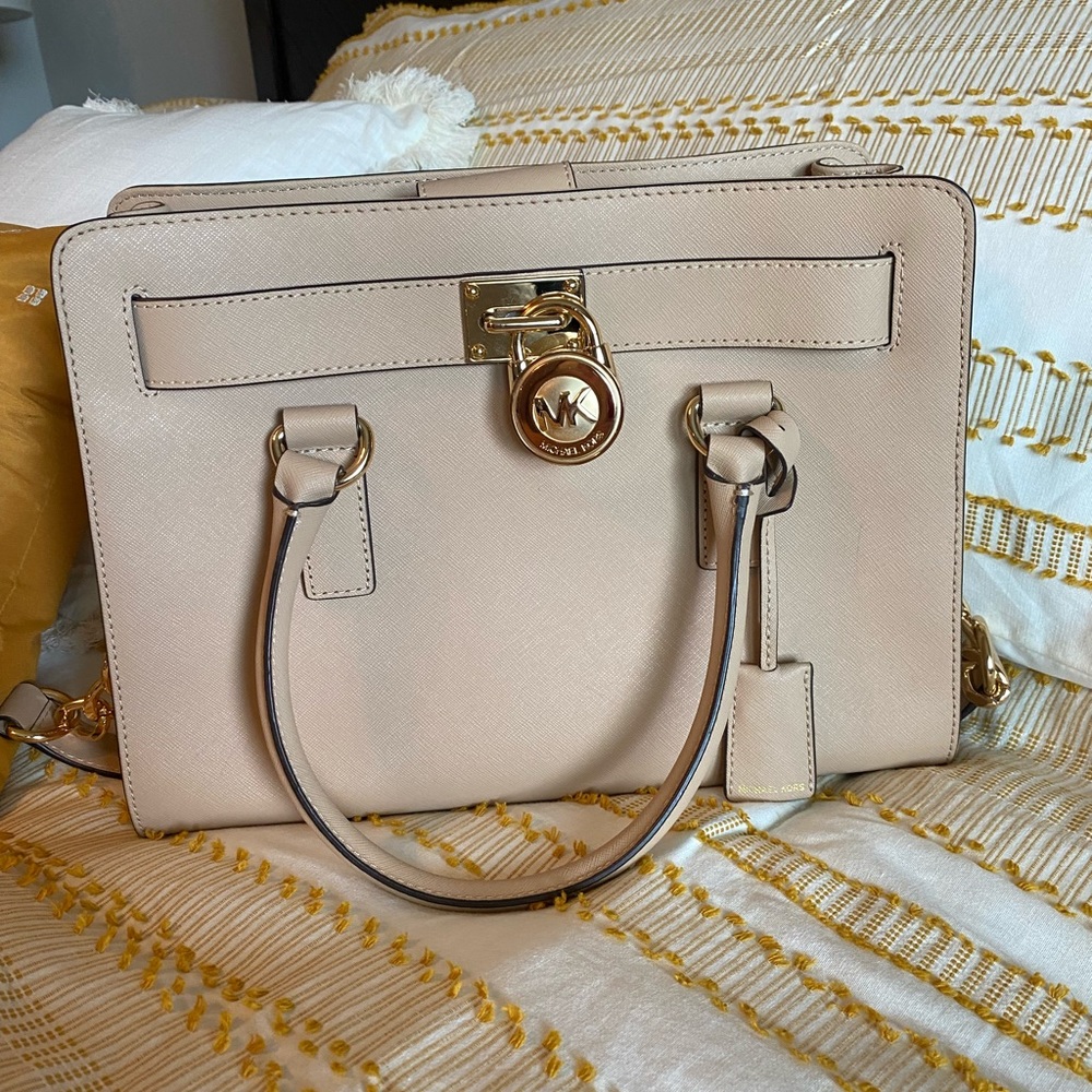 UEC Michael Kors Medium Nude and Gold Tote